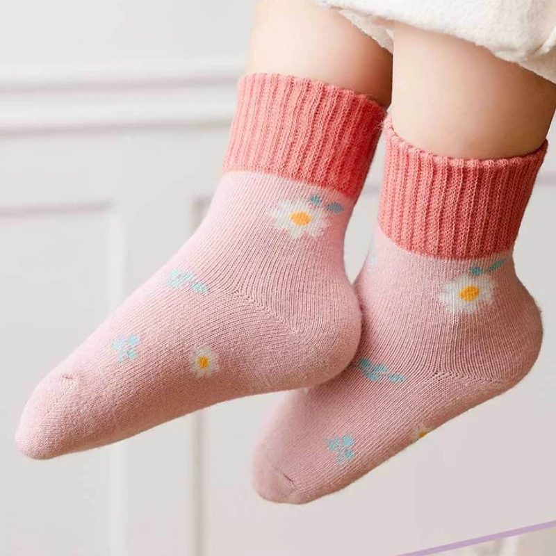 Calcetines de algodón con rayas de arcoíris para bebé y niño, medias bonitas de otoño, 5 pares