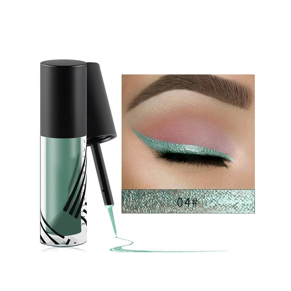 6 stuks kleurrijke glitter vloeibare eyeliner glanzende oogschaduw voor vrouwen stereo langdurige ademende formule perfect cadeau