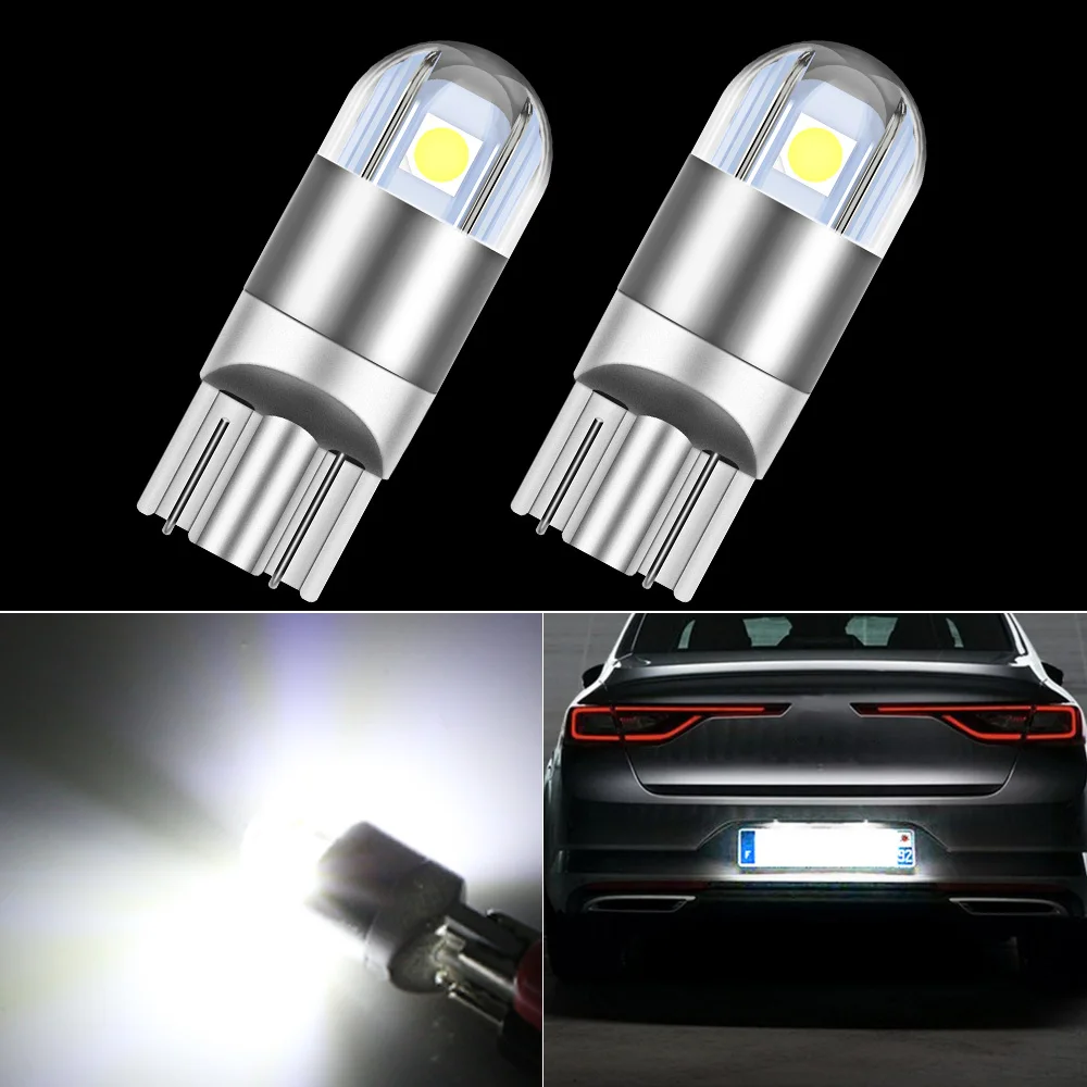 2pcs LED License Plate Light Bulb W5W T10 Canbus For Renault Espace 5 Fluence Koleos 1 Megane 3 4 Twingo 2 Logan Laguna Duster