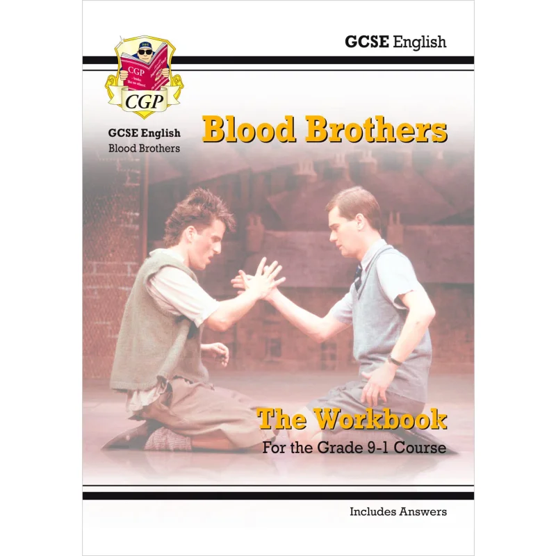 

Рабочая тетрадь GCSE English Blood Brothers включает в себя книги для ответов CGP, координационные групповые публикации 9781782947813, книга
