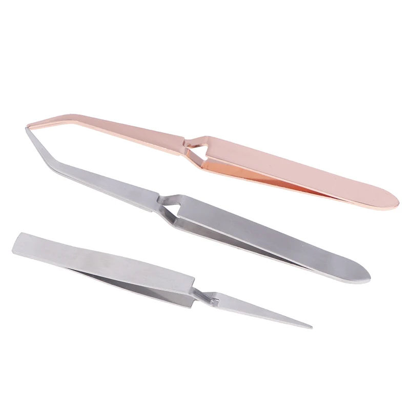 1Pc Multifunction Stainless Steel Nail Art Shaping Tweezers Cross Nail Clip Nail Art Tool Professional Manicure Tools