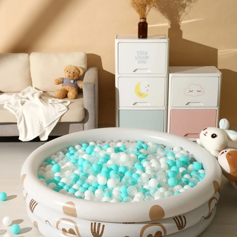 100pcs 5.5CM Soft Ball Pit Balls Crush Proof Plastic Balls With Reusable Bag for Kids
