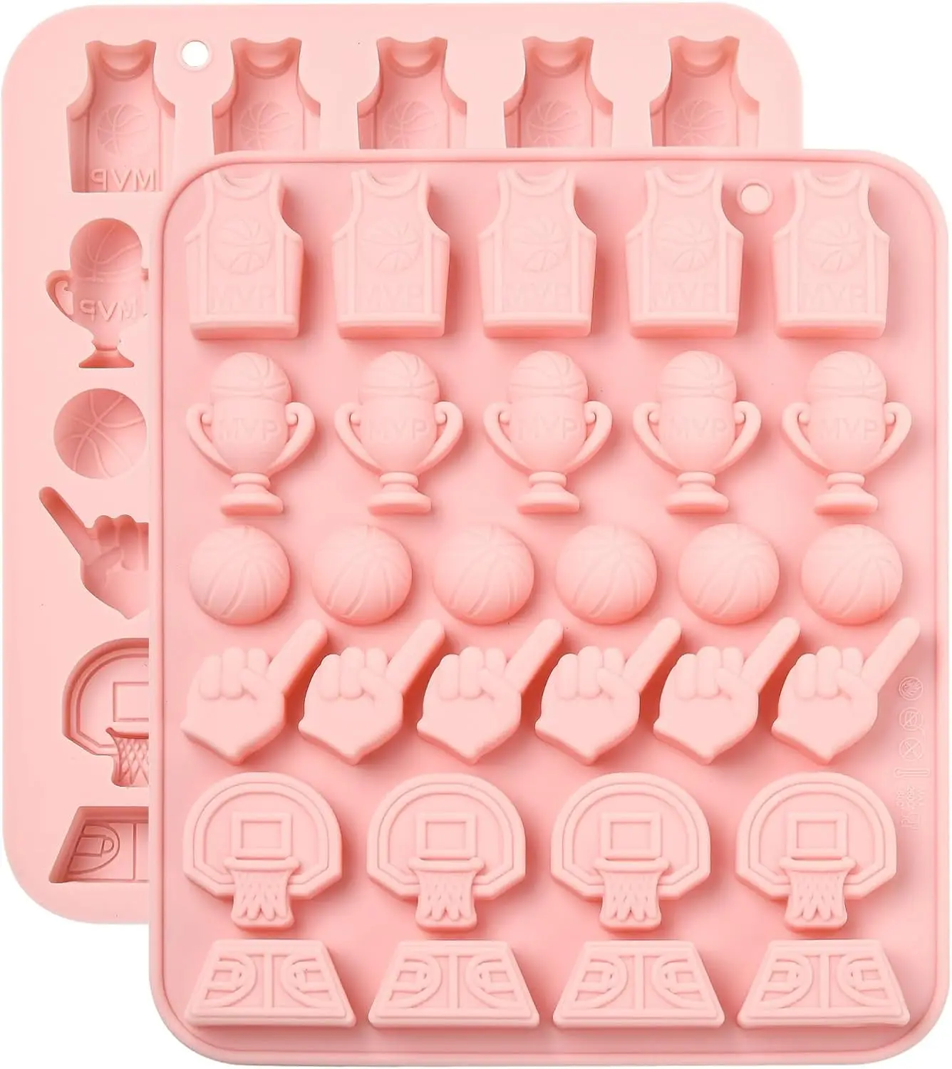 Basketball Silicone Molds Trophy Stadium Team Uniform Sport Fondant Candy Chocolate Molds for DIY Cupcake Topper Craft