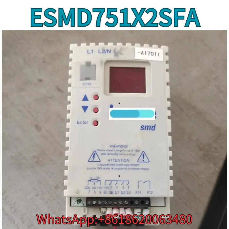 

Used Frequency converter ESMD751X2SFA 0.75KW test OK Fast Shipping