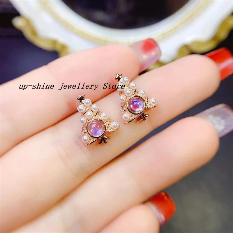 

100% натуральная кожа, серебряные женские серьги 925 пробы, добро пожаловать на Рождество, украшения на Рождество