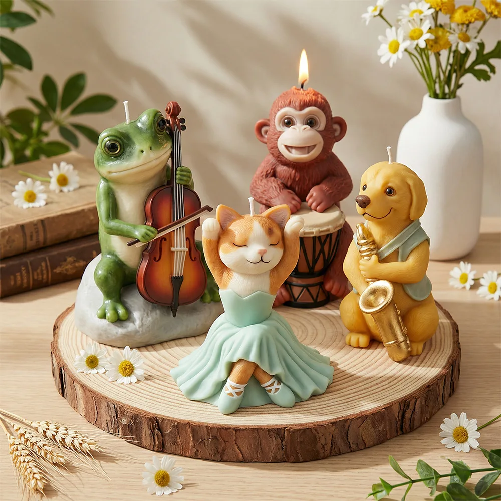 

Music Festival Decorative Silicone Molds, Animal Mold diy micro-landscape Home car Aromatherapy Gypsum Molds resin Candle mold