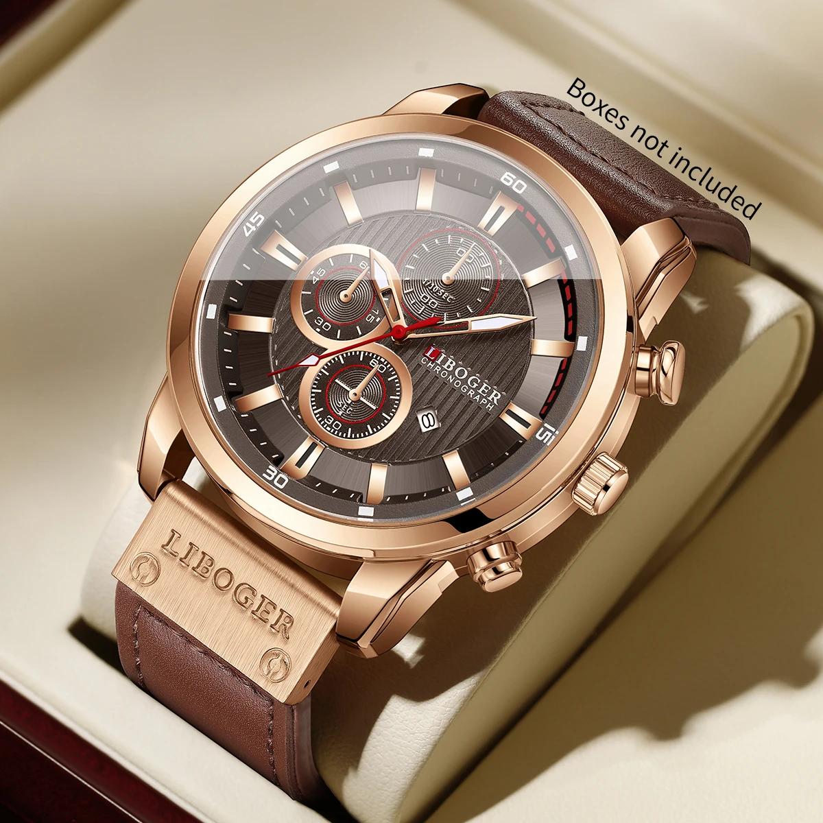 Jam Tangan Kuarsa Kalender Pri - Leather Watch Band Men ulasan dan harga