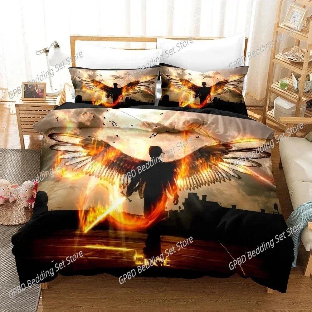 2024 Angel Boys Bedroom 3D Printed Duvet Cover Single Twin Full Queen King Size Aldult Quilt Cover Pillowcase Bedding Set