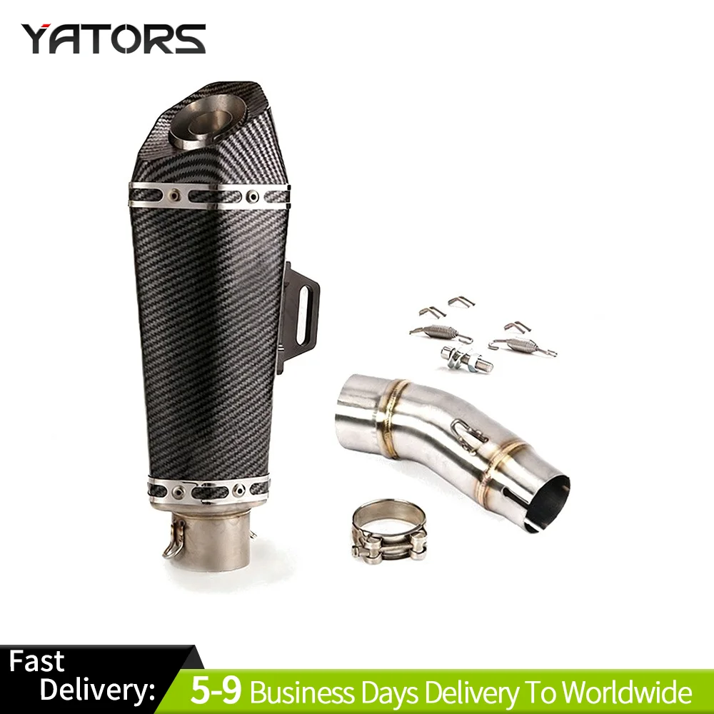 

For Kawasaki Z400 Ninja 400 2017-2023 Slip-on Exhaust Set Mid Pipe 51mm Mufflers Exhaust Systems Exhausts Pipes