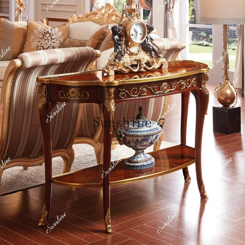 

Mahogany copper pieces, foyer, living room, luxury classical sofa back, a few porch tables FT
