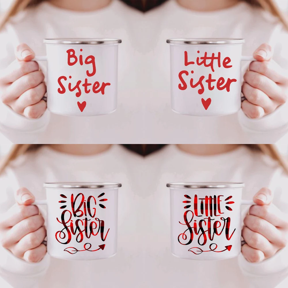 Sibling Sister Coffee Mug Big Sister Breakfast Cup Little Sister Breakfast Tableware Sister Drink Mugs Birthday Gifts for Sister