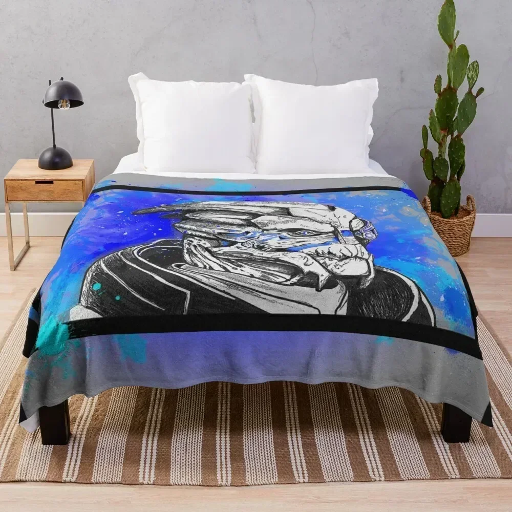 

Garrus Vakarian: Mass Effect (Blue) Throw Blanket Versatile Cozy Throw Blanket for All Occasions