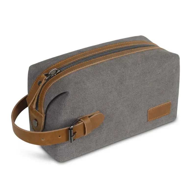 Canvas Simple Men Vintage Luxury Toiletry Bag Travel necessario Business Cosmetic Makeup Cases organizzatore di immagazzinaggio maschile Wash Bags