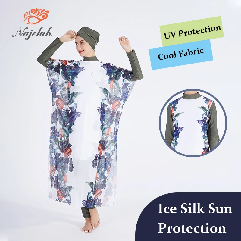 Muslim Modest Burkini Swimwear Abaya Cover Ups Swimsuit For Women Abayas Hijab Islamic Designer Long Sleeve Swimming Suit Swim