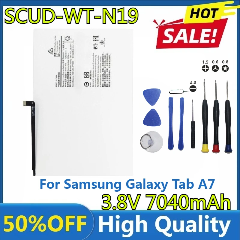 

New SCUD-WT-N19 Battery For Samsung Galaxy Tab A7 10.4 (2020) SM-T500 SM-T505 T505N Capacity Replacement Repair Part Tablet