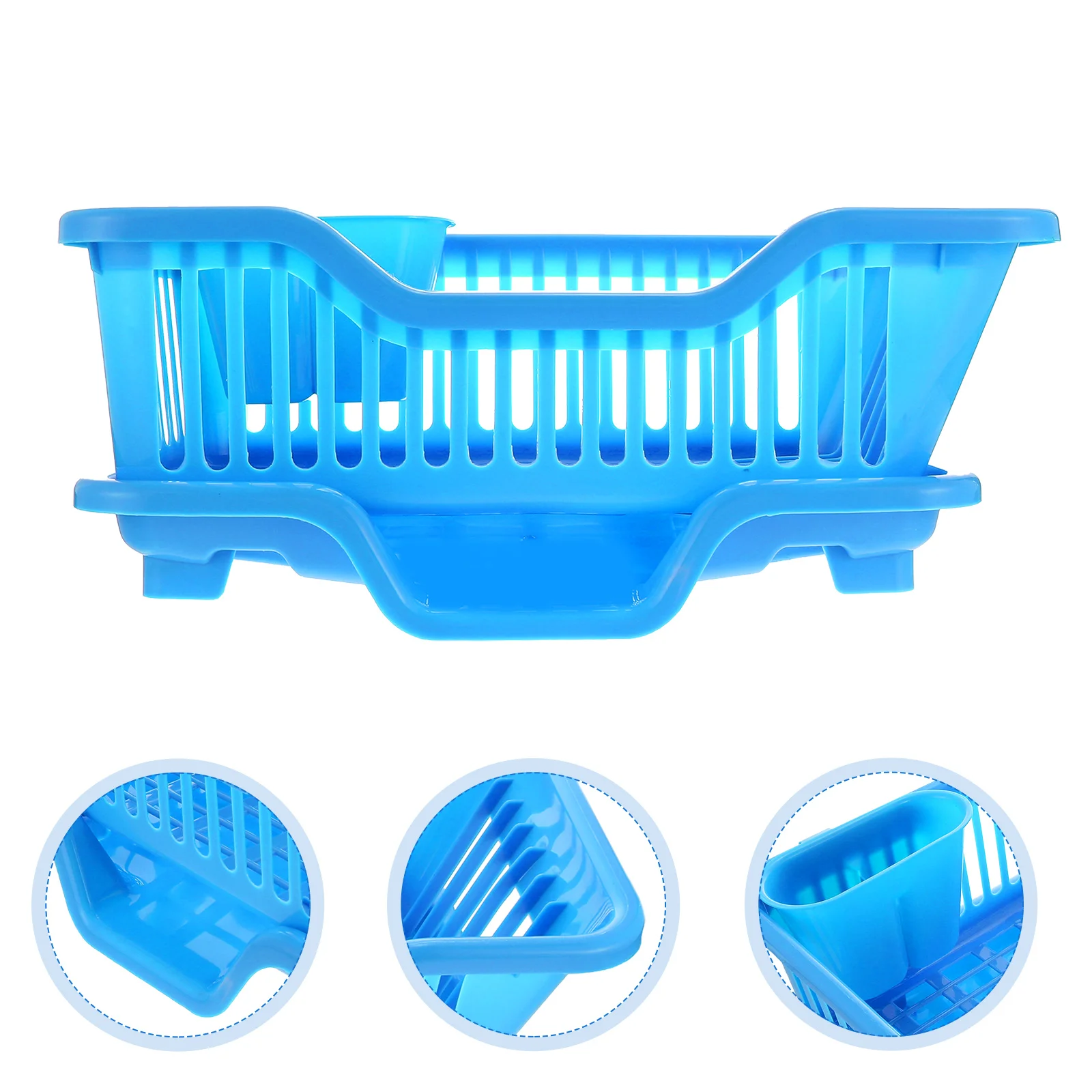 Expandable Plastic Dish Drainer Large Capacity Utensil Storage Basket Easy Operate H Drain Basket Counter Dish Rack Kitchen