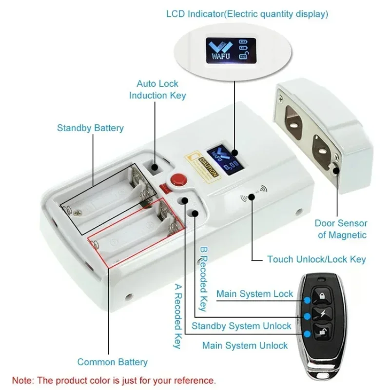 WAFU 011 cerradura inteligente para puerta, dispositivo con huella dactilar, compatible con Tuya, Wifi, Bluetooth, Control remoto por teléfono, bloqueo Invisible táctil