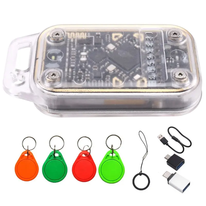 

[LXYA68Z!] Chameleon V3.0 RFID Smart Chip Reader +4XUID Keychain Smart Card Emulator 125K 13.56M ID IC Tag Copyer Read Write