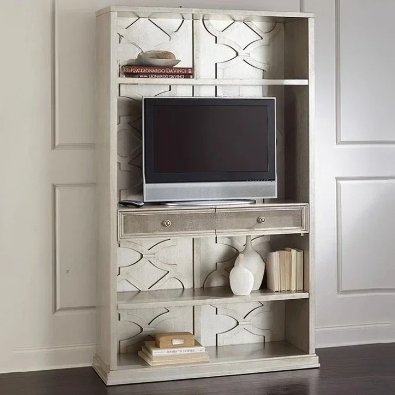 

North American art retro old bookca se French eng raving dis play case Ch ampagne M ori stor age deco ation