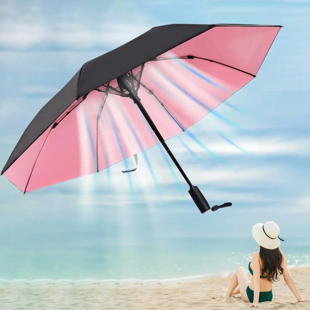 Rechargeable Umbrella Rechargeable Fan Sun Umbrella with Uv for Outdoor Activities Stay Protected on Beach Golf