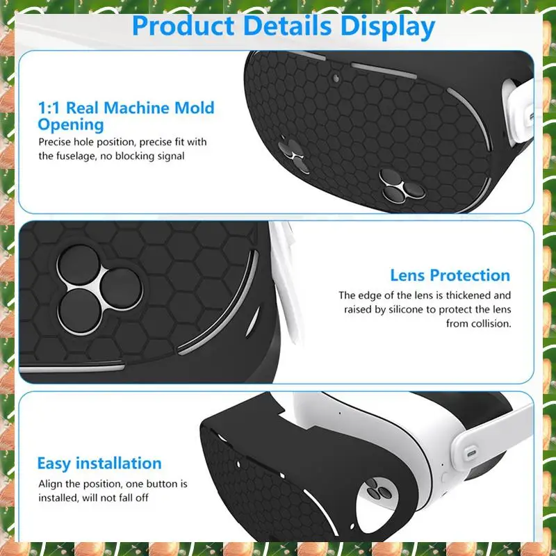 

JAJA For Meta Quest 3S Host Handle Protective Cover, Face Shield, Joystick Cap, Glasses Pad, Lens Protective Cover