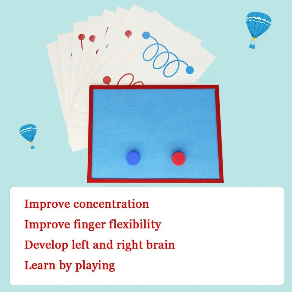 Papier links rechts Flugbahn Montessori Muster kognitive Augen Hand Koordination Herausforderungen tragbar