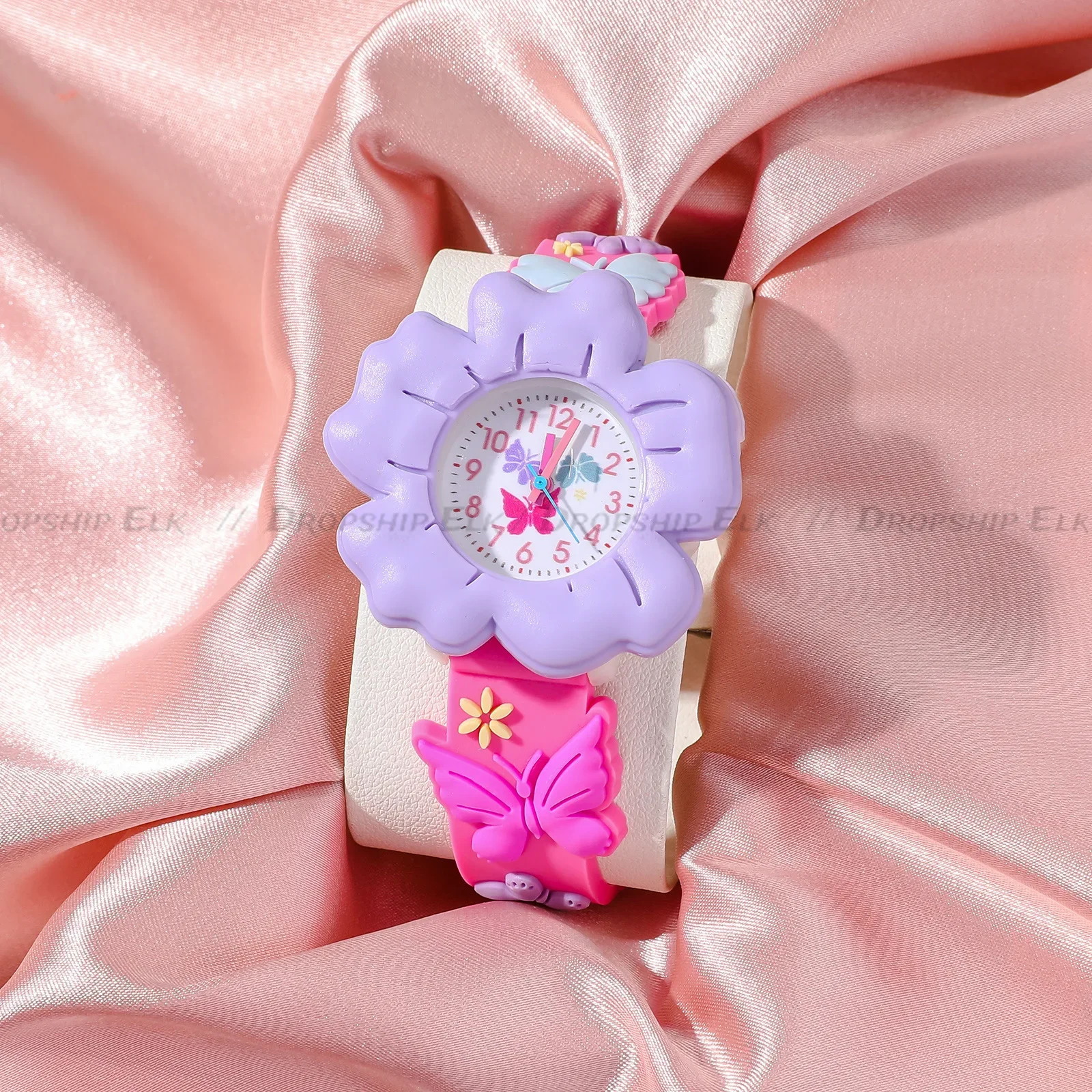 Mode Casual Cartoon Kinderen Siliconen Horloge Schattige Vlinder Bloemen Horloges Saturne Regenboog Quartz Polshorlogio Feminino