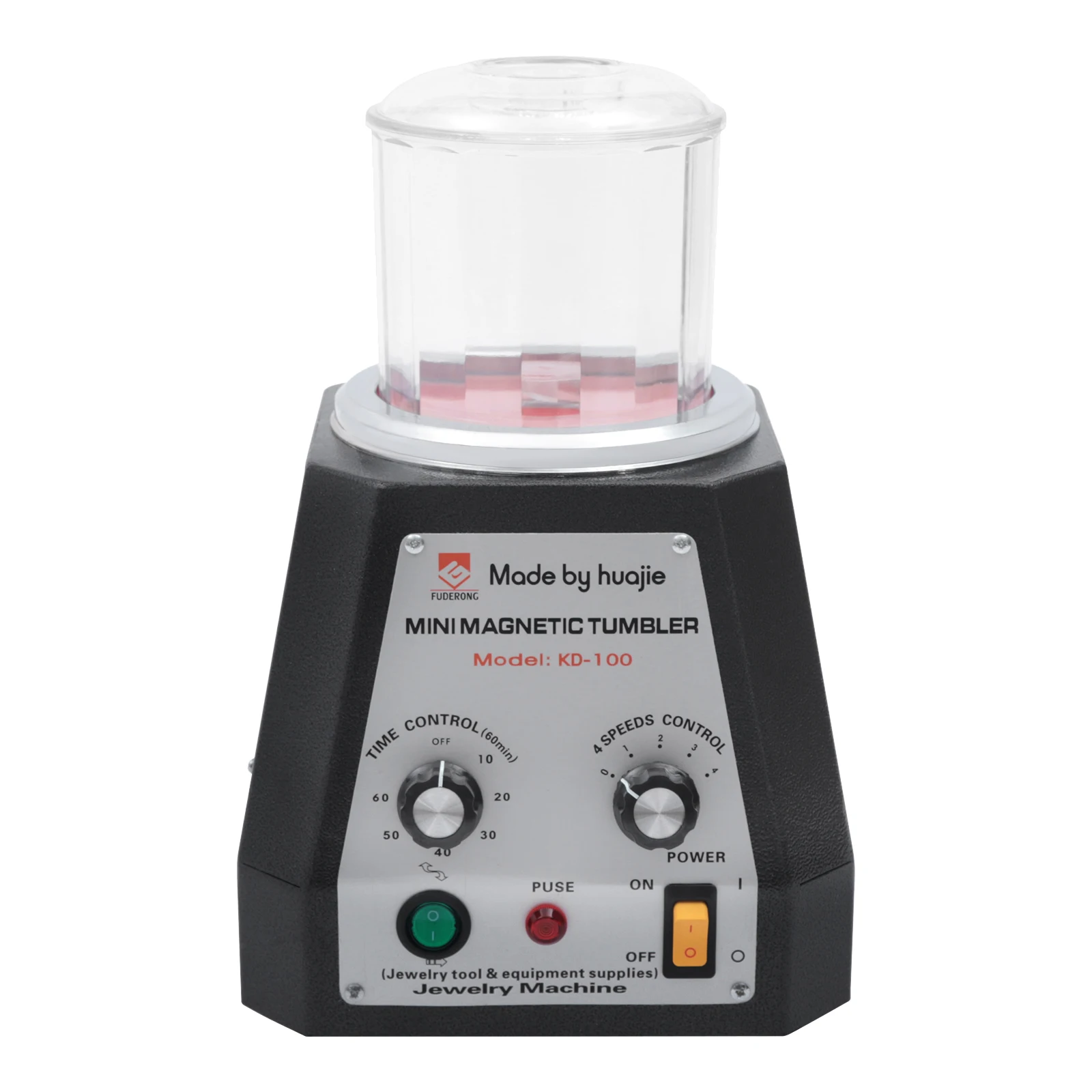

Jewelry Polisher – Durable PU and Iron Plate Construction, Adjustable Speed and Time Control