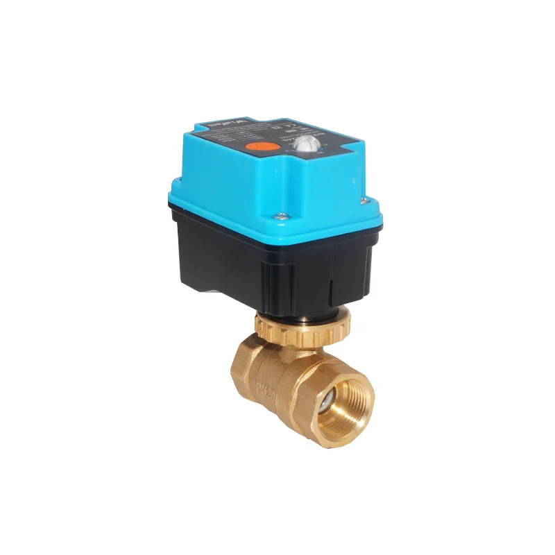 Winvall 8s Electric Actuator Control Valves 0-10V 4-20mA Modulating Motorized Brass Valves 24V AC/DC 2 Way Ball Valve for HVAC