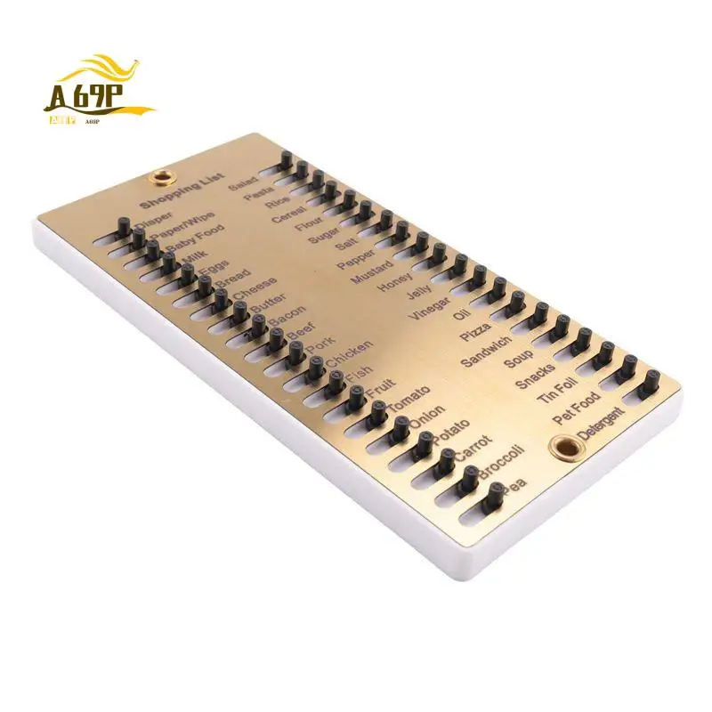 

A69P-Metal Grocery List Reusable Shopping List Memory Reminder Board