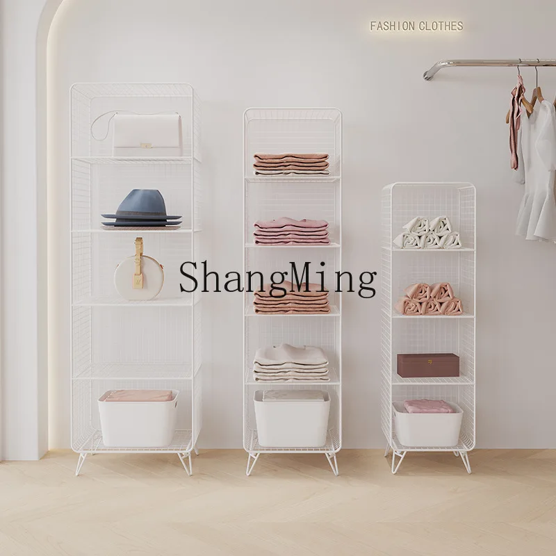 

CL Clothing Store Display Rack Creative Grid Storage Rack Women's Clothing Home Simple Small Organizer
