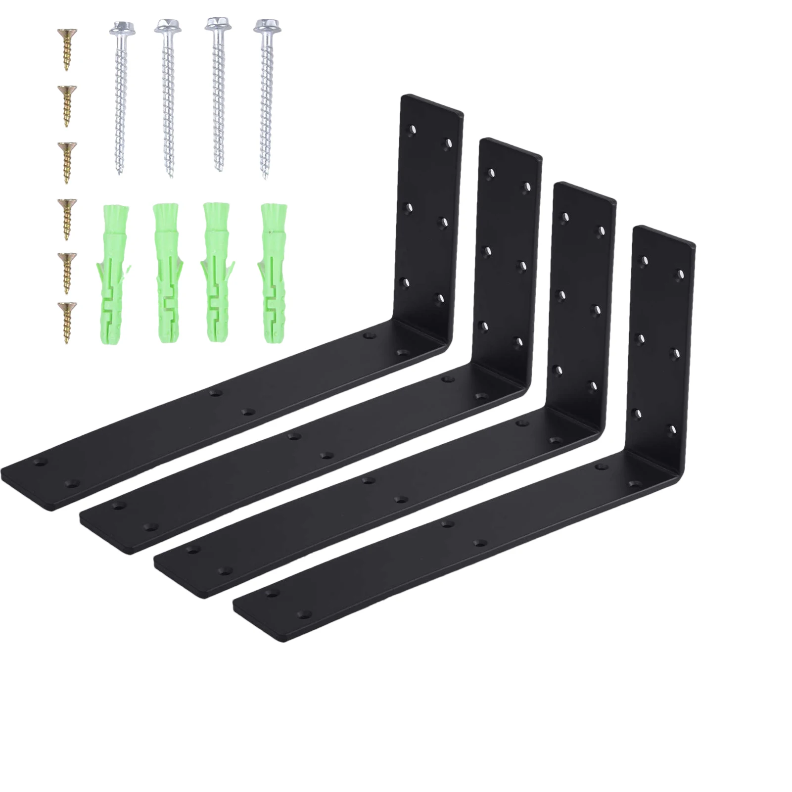 

Countertop Support Bracket Heavy Duty L Shelf Bracket 4pcs Mounting Hardware Included for Granite Mantel Corbels Knee Wall