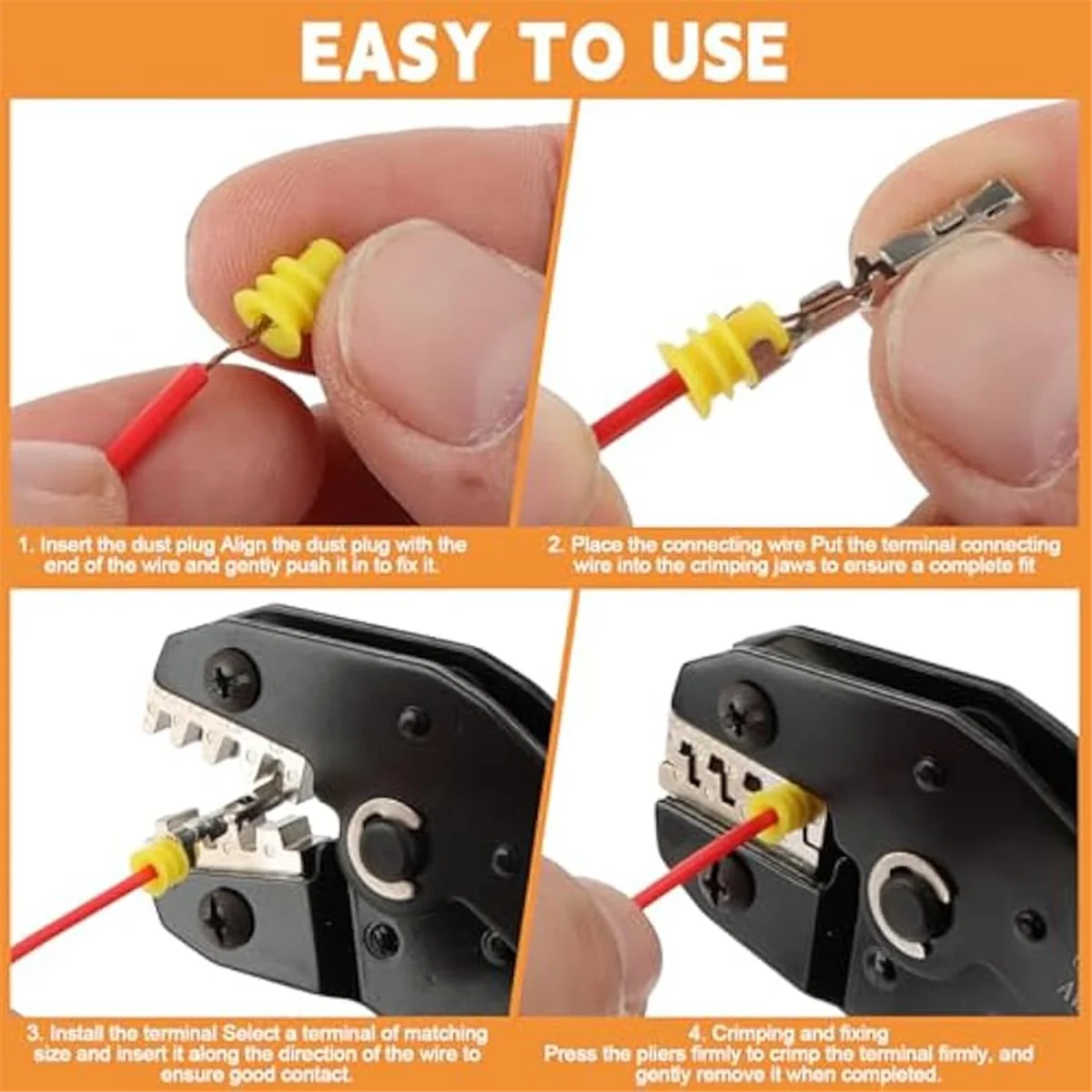 A02Q-969 pezzi Kit connettori pin automobilistici, 28 tipi di kit connettori pin terminali elettrici Connettore cavo maschio e femmina