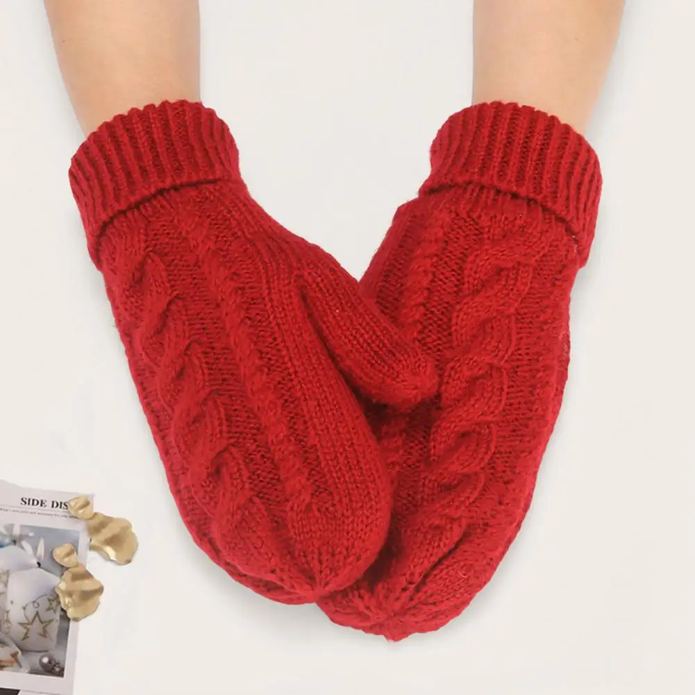 Gestrickte Handschuhe 1 Paar Durable Winddicht Soft Unisex Winter Nicht-slip Gestrickt Handschuhe für Outdoor