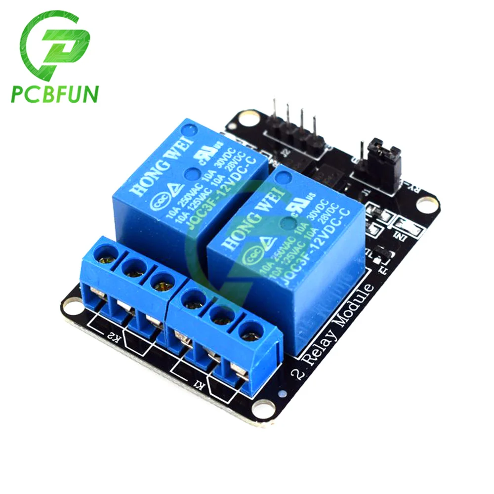 2 Way Relay Module 12V 24V with Optocoupler Isolation Protection Relay Board Expansion Board Low Level Trigger 2 Channel Relay