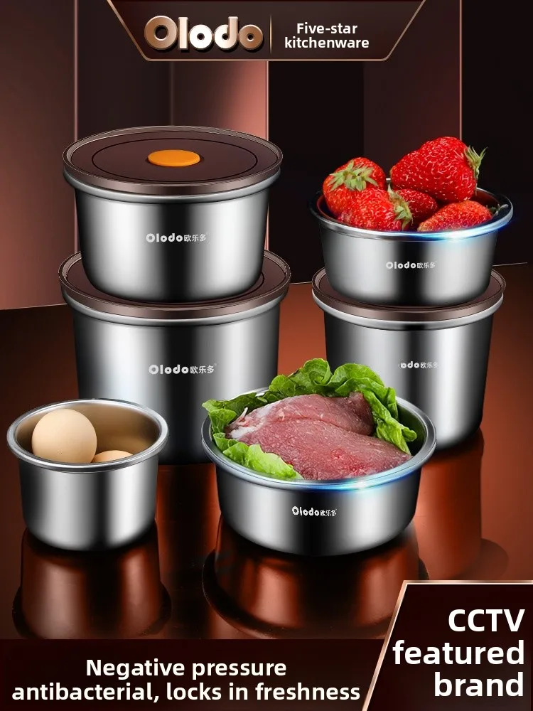 

Контейнер для хранения продуктов из нержавеющей стали 304, пищевой, для мяса, для холодильника и морозильной камеры, специальный, для холодного хранения