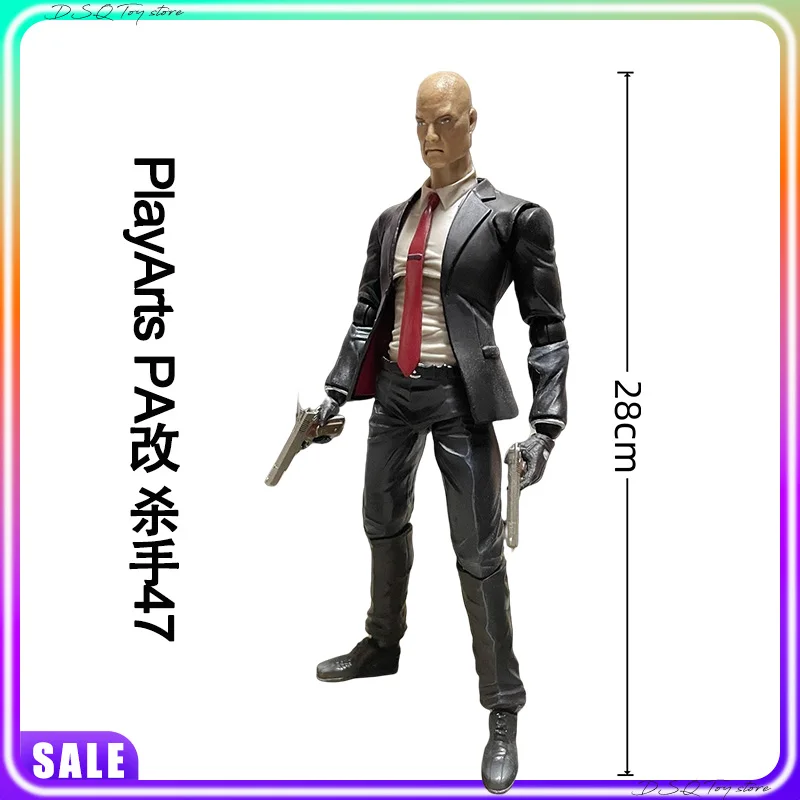 New Play Arts Hitman Codename 47 Фигурка Pa Agent 47 Фигурка ПВХ Модель Кукла 23 см Суставы Подвижная Фигурка Модель в штучной упаковке