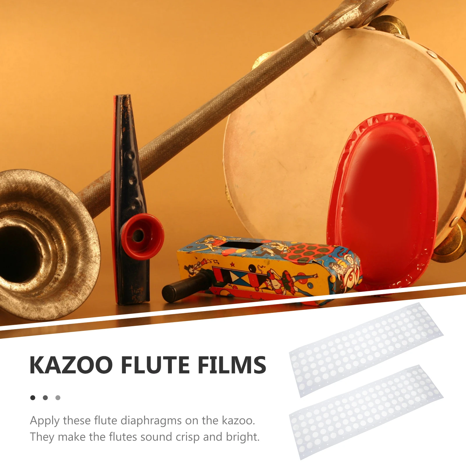

200 Pcs Accessories Flute Diaphragms Plastic Kazoo Films White Membranes Protectors