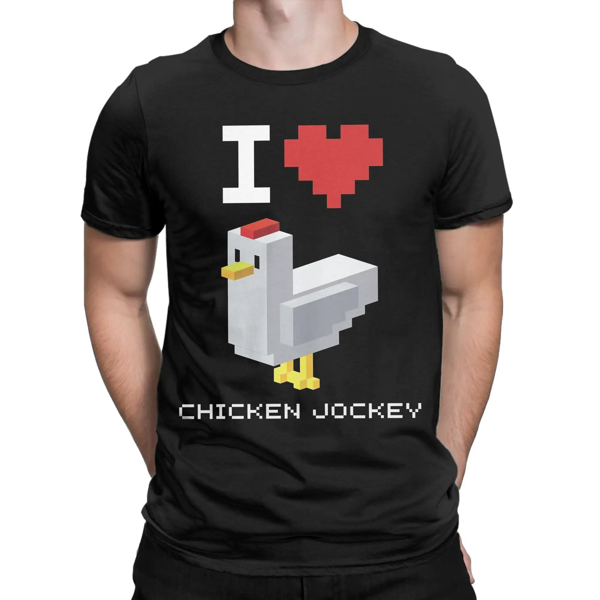 

Steve's Lava Chicken Jockey New Arrival T Shirt for Men Women Cotton Tee Shirt Clothing