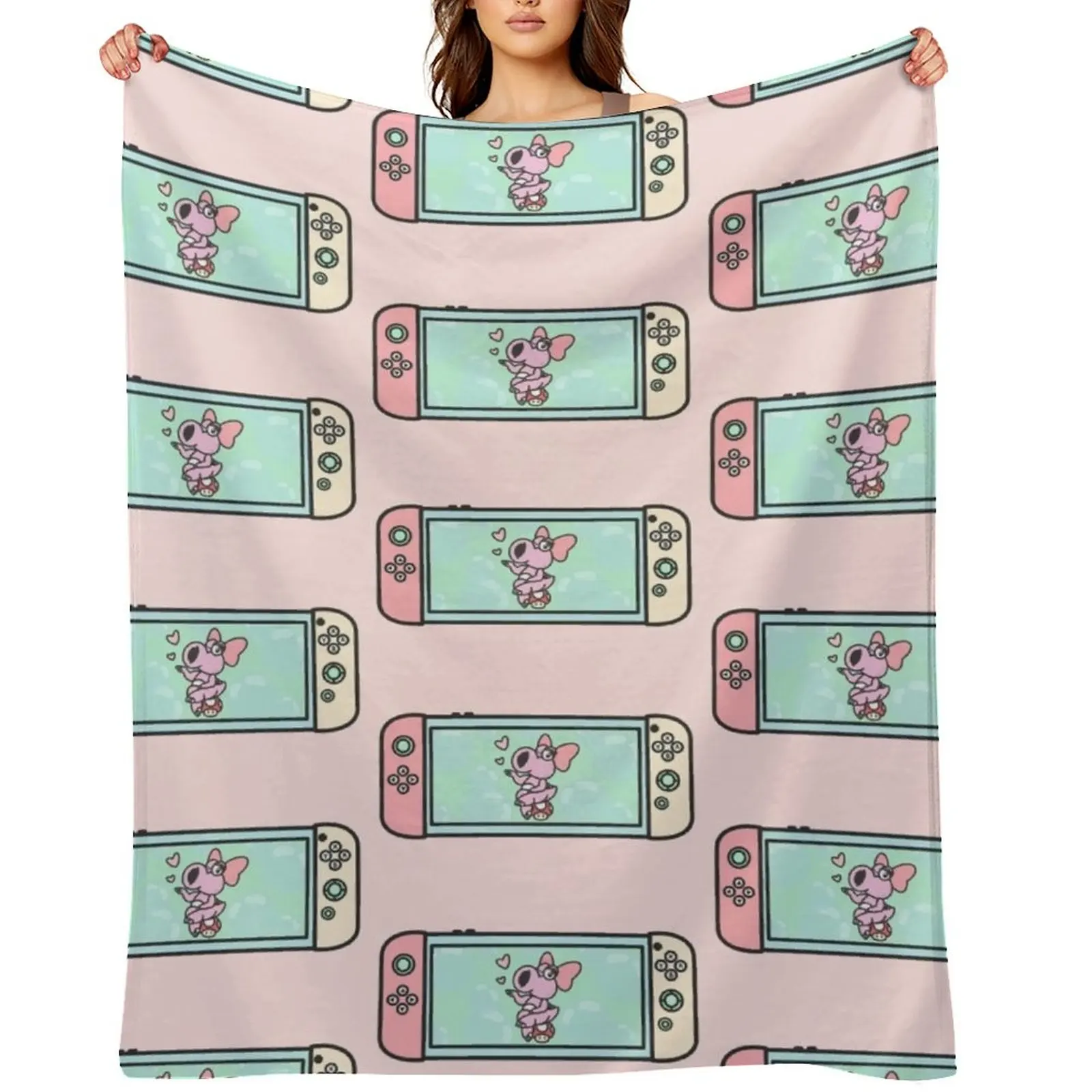 

Birdo Mushroom Kiss Switch Throw Blanket for winter Plaid halloween Sofa Throw Blankets