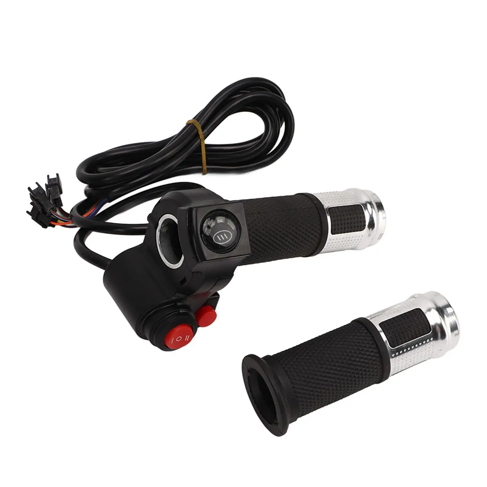 2PCS Electric Bike Throttle Grip with 4 Lights & 3 Switch - Upgrade Your Ride!