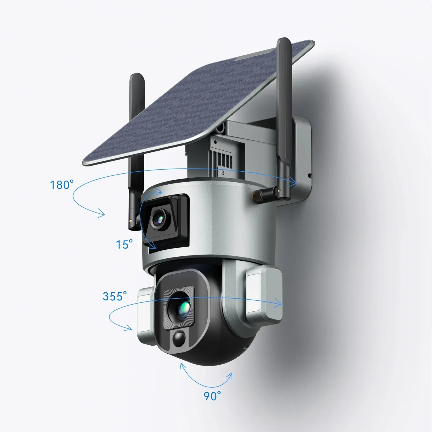 Solar-Powered Surveillance Camera With SIM Card - 4G WiFi Enabled, 2MP Night Vision PTZ Dome For Enhanced Security