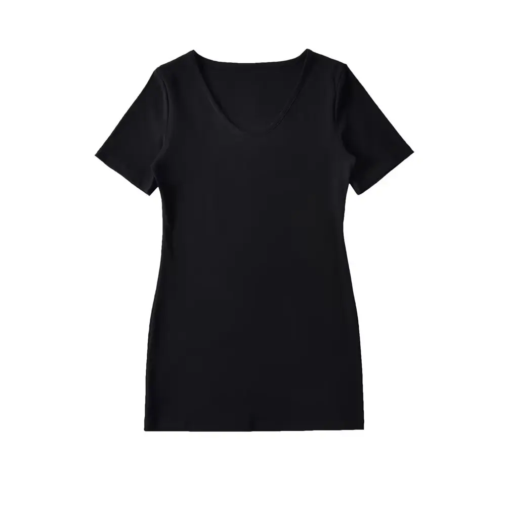 Casual losse ort Sve T Dr zomer nieuwe Sle dames Faion Design veelzijdige rok ronde Neline kleur