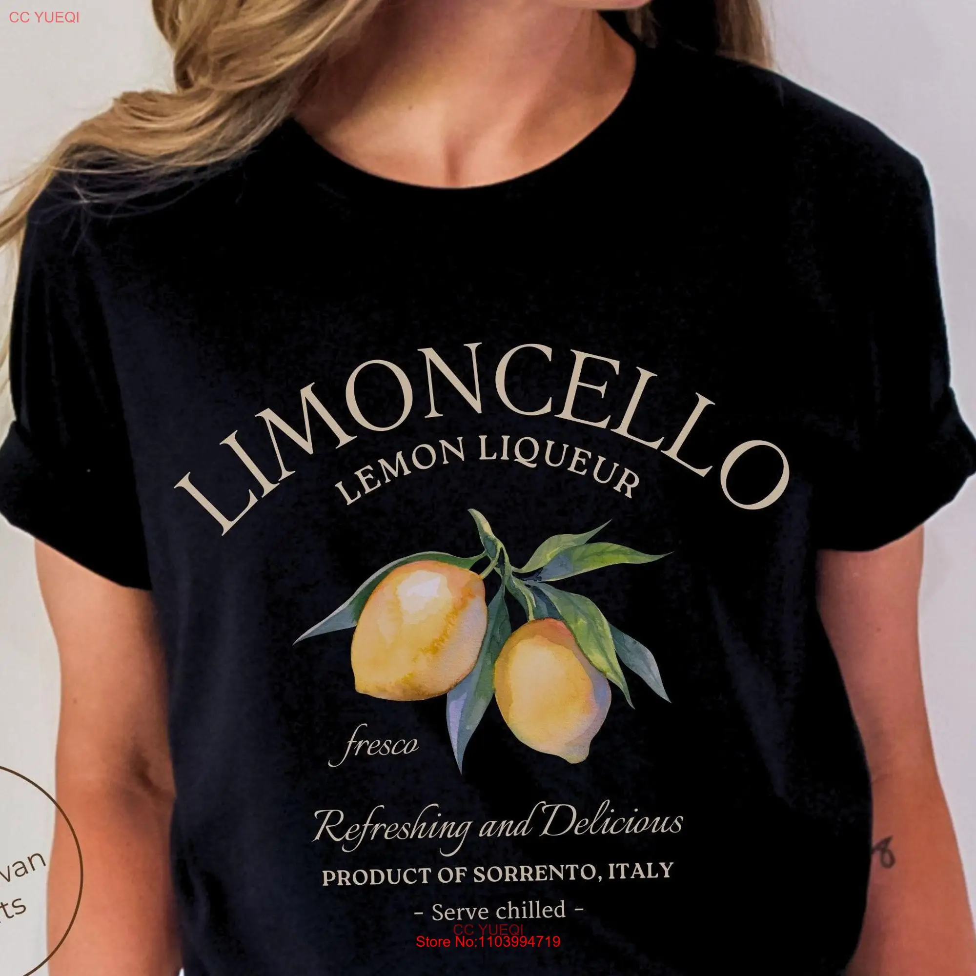 Limoncello T Shirt Sorrento Italy lemons long or short sleeves