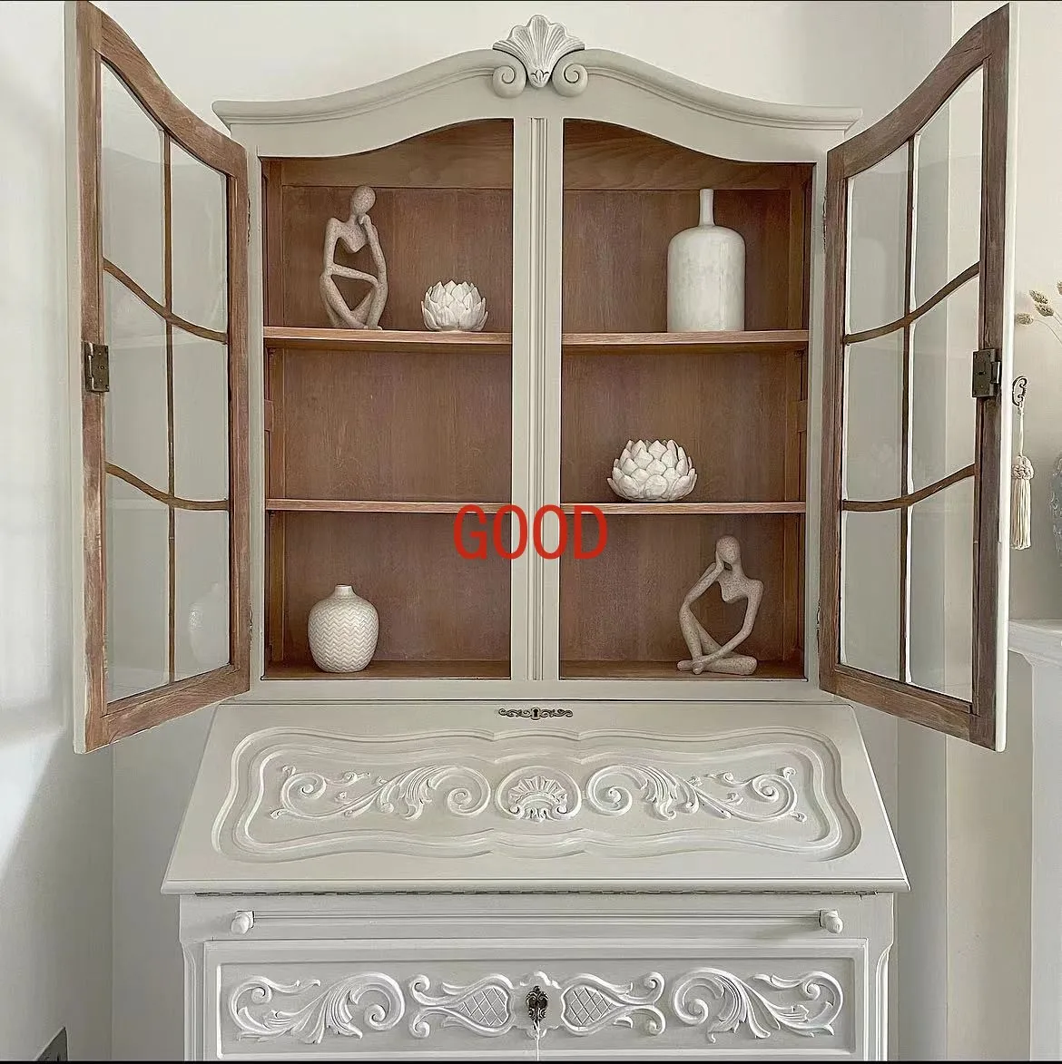 French Retro Multi-Functional Flip Dressing Table Integrated Desk