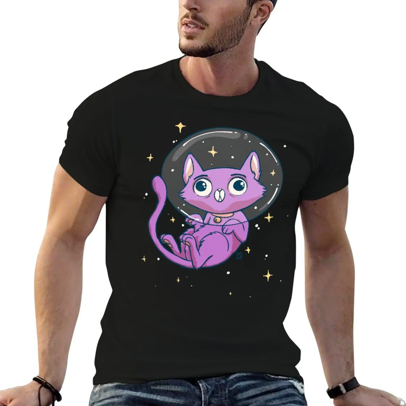 Space Catdet T-Shirt t shirt man casual t shirt man designer T-Shirt