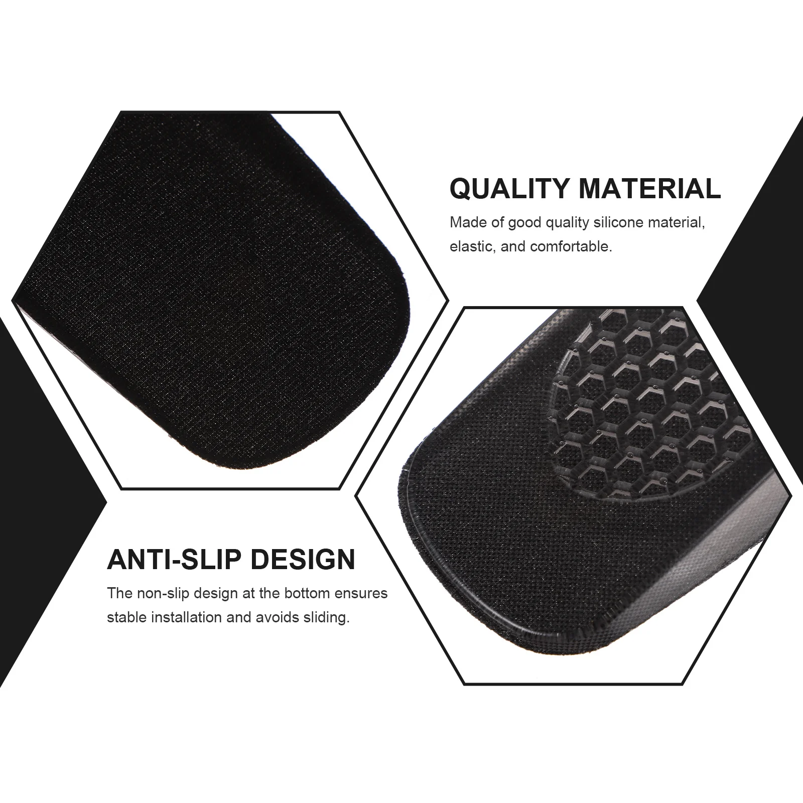 

4Pcs Invisible Height Increase Insoles Breathable Shoe Cushions Elastic Heel Lift Inserts for Casual Shoes