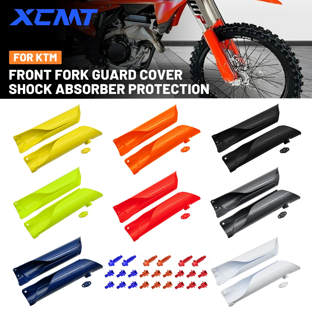 

For KTM SX SXF XC XCF XCW XCFW XWF EXC EXCF Husqvarna TE FE TX FX TC FC GasGas EX EC MC 125-501 2024 Fork Guard Protector Cover