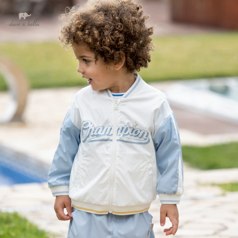 

DB2234668 Dave Bella Summer Kids Boys 24M-11Y Fashion Sportswear Jacket Children Boy Tops Infant Toddler Outerwear White Daily