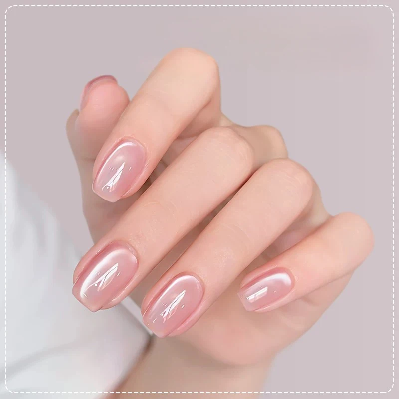 ยาทาเล็บเจลแม่เหล็กตาแมวสีชมพูพาสเทล 10 มล. 1 ชิ้น สำหรับตกแต่งเล็บฤดูใบไม้ร่วงและคริสต์มาส อุปกรณ์ทำเล็บ